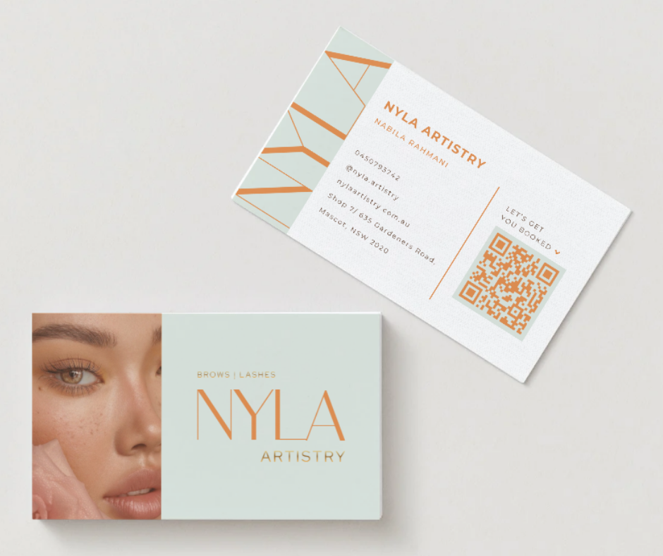 Nyla Artistry business card design